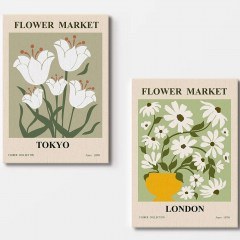 Πίνακας Καμβάς (Σετ 2Τμχ) 910NVT1310 70x100cm Multi Wallity