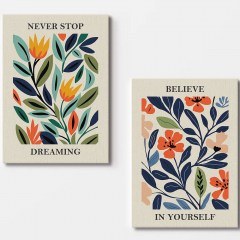 Πίνακας Καμβάς (Σετ 2Τμχ) 910NVT1304 70x100cm Multi Wallity