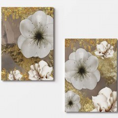 Πίνακας Καμβάς (Σετ 2Τμχ) 910NVT1290 70x100cm Multi Wallity