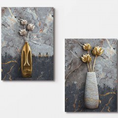 Πίνακας Καμβάς (Σετ 2Τμχ) 910NVT1252 70x100cm Multi Wallity