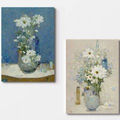 Πίνακας Καμβάς (Σετ 2Τμχ) 910NVT1250 70x100cm Multi Wallity