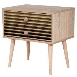 Κομοδίνο Two 869VEL3511 60x40x61cm Oak-Black OAK-BLACK