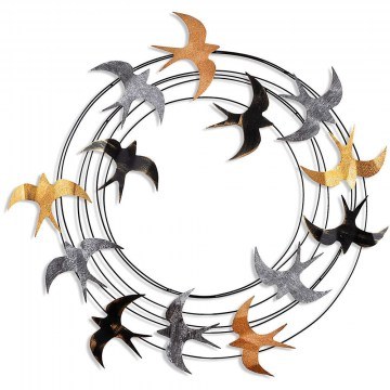 Wall Decorative Spiral Flock 891TNL3278 87x5x87cm Multi Wallity