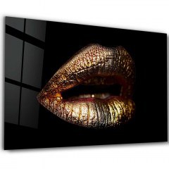 Tempered Glass Painting 672BRS1495 72x46cm Black-Gold Wallity