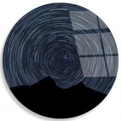 Πίνακας Γυάλινος 123BZM2642 Φ30cm Multi Wallity