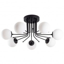 Φωτιστικό Οροφής - Πλαφονιέρα Daisy 521SHN3436 90x90x35cm 7xE27 40W Black-White Opviq BLACK-WHITE