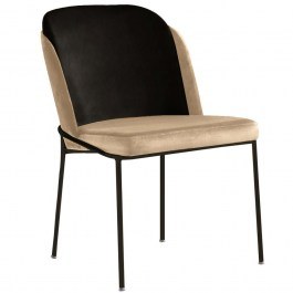 Καρέκλα Dore (Σετ 2Τμχ) 974NMB1717 54x55x86cm Cream-Black CREAM-BLACK