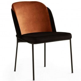 Καρέκλα Dore (Σετ 2Τμχ) 974NMB1715 54x55x86cm Terracotta-Black TERRA-BLACK