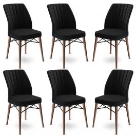 Chair Flex Babyface (Set 6Pcs) 240CHR1450 45x42x93cm Black BLACK