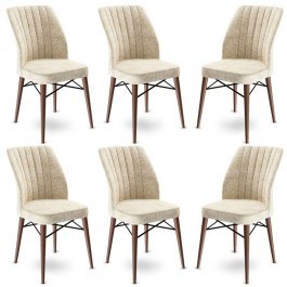 Chair Flex Babyface (Set 6Pcs) 240CHR1449 45x42x93cm Cream CREAM