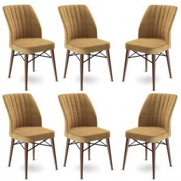 Chair Flex Babyface (Set 6Pcs) 240CHR1447 45x42x93cm Cappuccino CAPPUCCINO