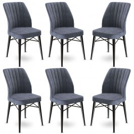 Chair Flex Babyface (Set 6Pcs) 240CHR1418 45x42x93cm Fume FUME