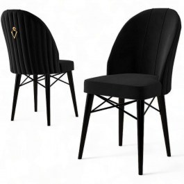 Καρέκλα Ritim Babyface (Σετ 6Τμχ) 240CHR1465 44x42x96cm Black BLACK