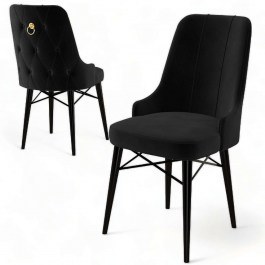Chair Pare Babyface (Set 6Pcs) 240CHR1511 46x46x94cm Black BLACK