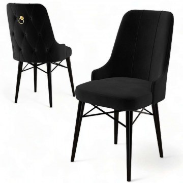 Chair Pare Babyface (Set 6Pcs) 240CHR1511 46x46x94cm Black