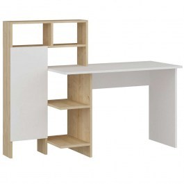 Office Bugra 550ARN1101 119,5x60x111,8cm Oak-White OAK-WHITE