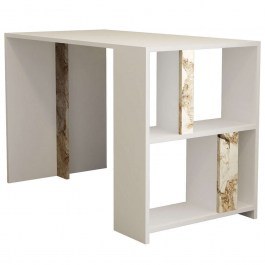 Office Lima 845HCT3837 120x60x75,4cm Marble Effect White WHITE