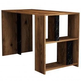 Office Lima 845HCT3840 120x60x75,4cm Marble Effect Black-Walnut BLACK-WALNUT