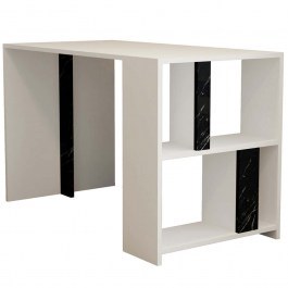 Office Lima 845HCT3835 120x60x75,4cm Marble Effect Black-White BLACK-WHITE