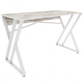 Office Gyza 322RTC1305 120x60x75cm Marble Effect White WHITE