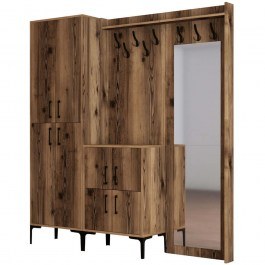 Έπιπλο Εισόδου Berlin 845HCT4216 180x35x200cm Walnut WALNUT