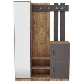 Έπιπλο Εισόδου 956LCS2804 113,6x35x180cm Oak-Anthracite ANTHRACITE-OAK