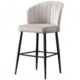 Σκαμπό Μπαρ Rubi (Σετ 4Τμχ) 107BCK1122 52x42x97cm Cream-Black CREAM