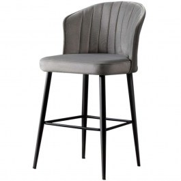 Σκαμπό Μπαρ Rubi (Σετ 4Τμχ) 107BCK1120 52x42x97cm Grey-Black GREY