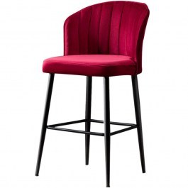 Σκαμπό Μπαρ Rubi (Σετ 4Τμχ) 107BCK1119 52x42x97cm Claret Red RED