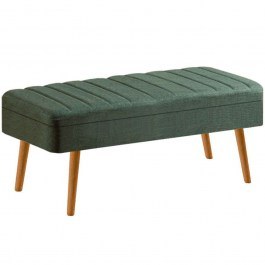 Σκαμπό Με Αποθηκευτικό Χώρο Vina 869VEL5302 110x40x46cm Natural-Green GREEN