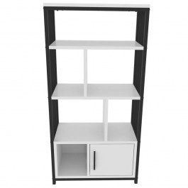 Βιβλιοθήκη Valero 875ZNA4567 60x29,6x120cm White-Black WHITE-BLACK