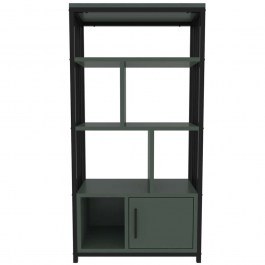 Βιβλιοθήκη Valero 875ZNA4571 60x29,6x120cm Black-Green BLACK-GREEN
