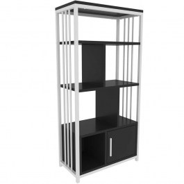 Βιβλιοθήκη Valero 875ZNA4565 60x29,6x120cm White-Anthracite WHITE-ANTHRACITE