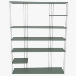 Bookcase Jenny 875ZNA4523 120x29,6x160cm Green-White GREEN-WHITE