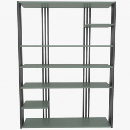 Bookcase Jenny 875ZNA4525 120x29,6x160cm Green-Black GREEN-BLACK