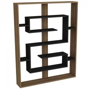 Βιβλιοθήκη Esteban 875ZNA3648 120x22x156cm Walnut-Black