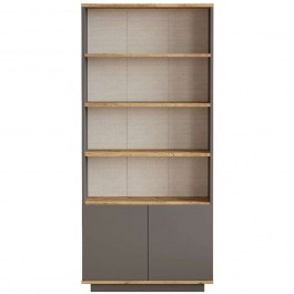 Bookcase 956LCS1438 75x26,8x168,3cm Pine-Anthracite ANTHRACITE