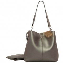 Shoulder Bag 307BGM1217 32x10x30cm Silver Bagmori SILVER