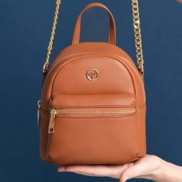 Τσάντα Ώμου - Χιαστί Merida 456ZYM2276 17x8x18cm Tan Garbalia TAN