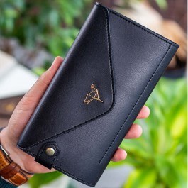 Women's Wallet Envelope 456ZYM1801 20x3x10cm Black Garbalia BLACK