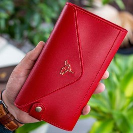 Πορτοφόλι Γυναικείο Envelope 456ZYM1794 20x3x10cm Red Garbalia RED