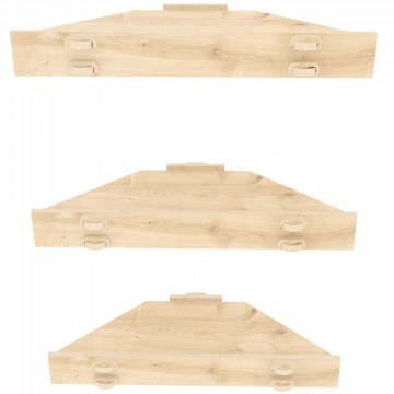 Ράφια Τοίχου Edis (Σετ 3Τμχ) 875ZNA4641 39,4x14,5x5cm Oak