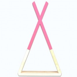 Ράφι Τοίχου 792EVL2909 25x6x42cm Walnut-Pink PINK