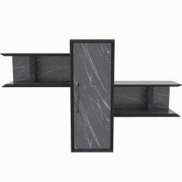 Wall Shelf Olida 322RTC1705 118,6x35x51,8cm Marble Effect Black BLACK