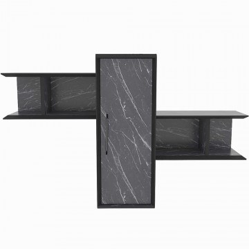 Wall Shelf Olida 322RTC1705 118,6x35x51,8cm Marble Effect Black