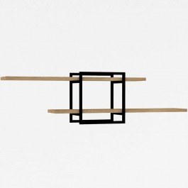 Ραφιέρα Τοίχου Mone 495SSE1158 120x18x30cm Oak-Black OAK