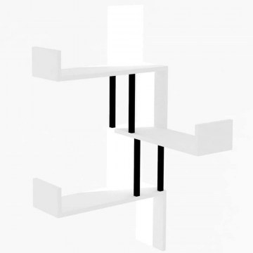 Ραφιέρα Τοίχου Bombe 495SSE1155 105x20x60cm White-Black