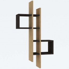 Wall Shelf Emse 495SSE1173 53,8x19,6x108cm Oak-Anthracite ANTHRACITE-OAK