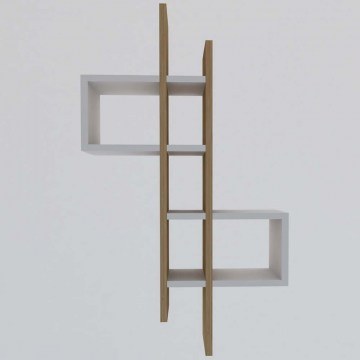 Wall Shelf Emse 495SSE1172 53,8x19,6x108cm Oak-White