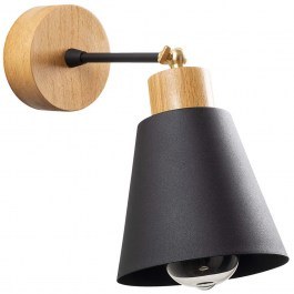 Wall Lamp - Sconce Manavgat 525NOR3128 D14x25cm 1xE27 40W Natural-Black Opviq NATURAL-BLACK